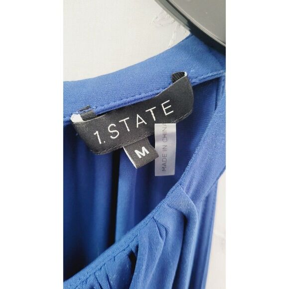 Lot of 2 Summer Dresses Women's Mediums Blue White Floral - Picture 6 of 6